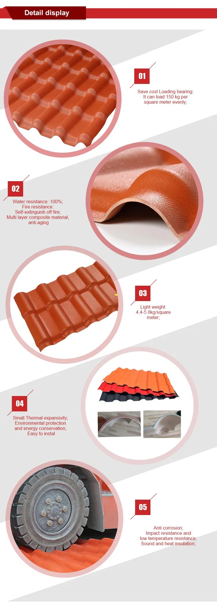 Des carreaux de toiture en PVC espagnol durables et élégants La solution de toiture parfaite 4