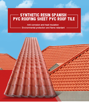 Carreaux de toit en PVC espagnol résistant aux intempéries pour la maison 2,5 mm
