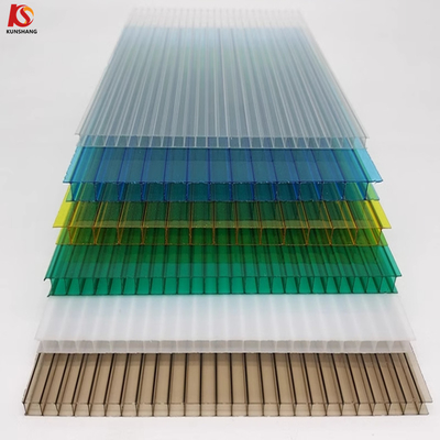 Légères UV protégé feuilles creuses en polycarbonate puits feuille PC