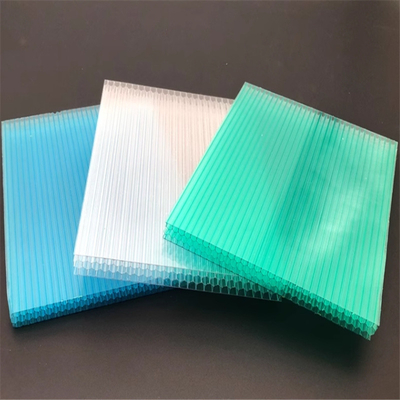 Légères UV protégé feuilles creuses en polycarbonate puits feuille PC