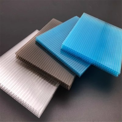 Légères UV protégé feuilles creuses en polycarbonate puits feuille PC