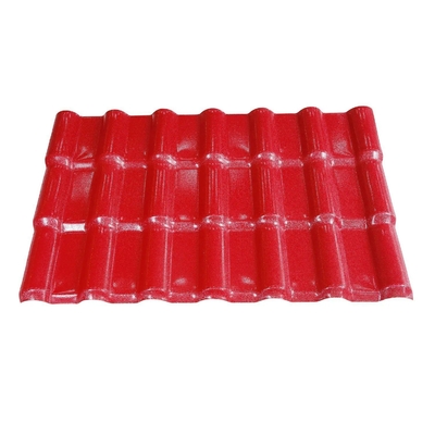 2.000kg Paquet Poids brut 880mm UPVC Teja Espanola Spanish Roofing Sheet Couleur revêtue PVC Carreaux de toiture en résine synthétique