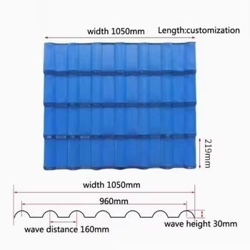 Teja Espanola PVC Spanish Roof Sheet Carreaux de toiture en résine synthétique 1050mm*11826mm B1 Protection contre les incendies pour les toits durables