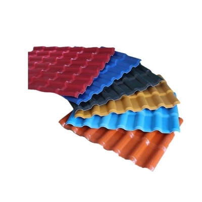 Design coloré Matériaux de construction de style espagnol ASA enduit de PVC Carreaux de toiture espagnols avec 2.000 kg de poids brut du paquet