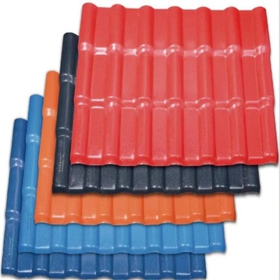 4500-6000m2 par conteneur Quantité de chargement ASA Matériau tôle de toiture en UPVC Rome Style espagnol PVC Carreaux de toiture pour maison