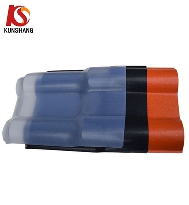 Toits de serre de couleur sur mesure ASA Carreaux de toit de style côtier espagnol pour hôtel Paquet sur mesure Poids brut 2.000kg
