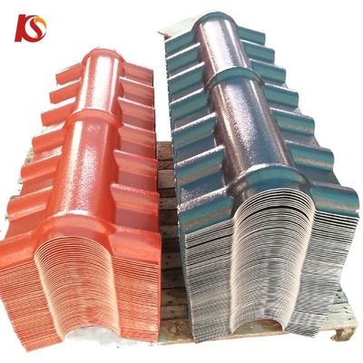 Anti-UV ASA Carreaux de tôle espagnole pour appartement 3,8-5,7 kg/m2 Poids par mètre carré