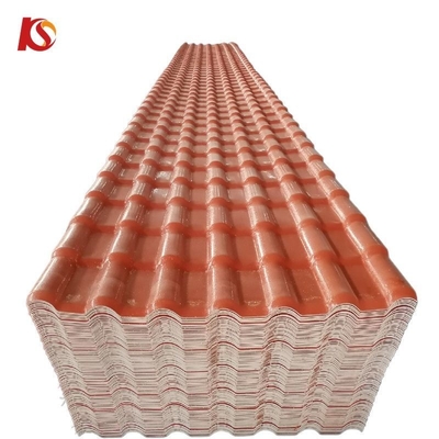 Carreaux de mur extérieur espagnol de résine synthétique ASA Lamina De PVC Teja