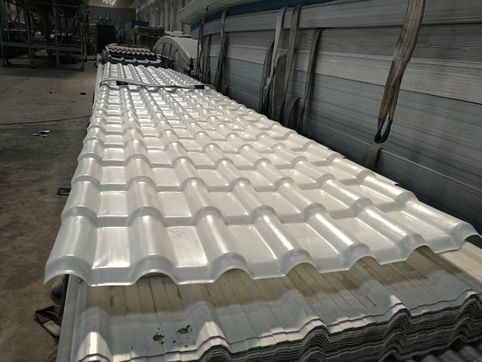 2.3mm Épaisseur PVC Surface Plaque de toiture en plastique ASA UPVC Spanish Roof Tile pour le jardin domestique