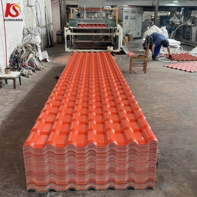 Carreaux de toit en résine synthétique en PVC revêtus ASA de style espagnol personnalisé Teja pour un montage facile et un design personnalisé