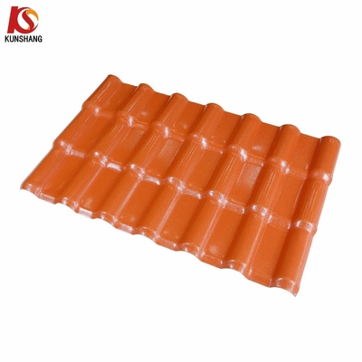 Espagne ASA PVC Carreaux de toiture en résine synthétique Teja H.S Code 39259000 Quantité de chargement 4500-6000m2 par conteneur espagnol