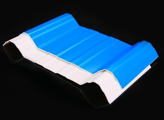 Jaune 910 mm insonorisé de style moderne carreaux de toit plat ondulé pour l'extérieur en utilisant le matériau ASA UPVC
