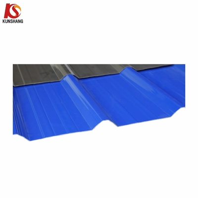 Jaune 910 mm insonorisé de style moderne carreaux de toit plat ondulé pour l'extérieur en utilisant le matériau ASA UPVC