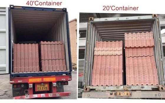 Matériau de construction Carreaux de toiture imperméables à l'eau 35,00cm * 30,00cm * 15,00cm Taille du colis Protection incendie B1 ASA Carreaux/feuilles en résine synthétique