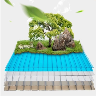 Protection contre la pluie brune haute brillante en plastique feuilles creuses en polycarbonate avec épaisseur de matériau durable 4 mm-40 mm