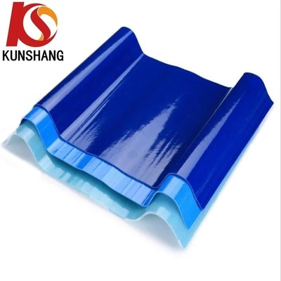 Plaque de toiture en fibre de verre ondulée en FRFP Panneau de toiture en FRP 0,8 mm-3 mm Épaisseur 720-1130 mm Largeur pour les solutions de toiture industrielle