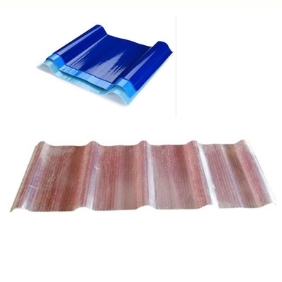 Conception moderne personnalisée FRP flexible transparente en verre fibre de verre carreaux de toiture pour le parc 2.000kg poids brut